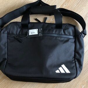 Adidas Black and White Men's Messenger Bag